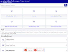 Tablet Screenshot of adityainkjettechnologies.com